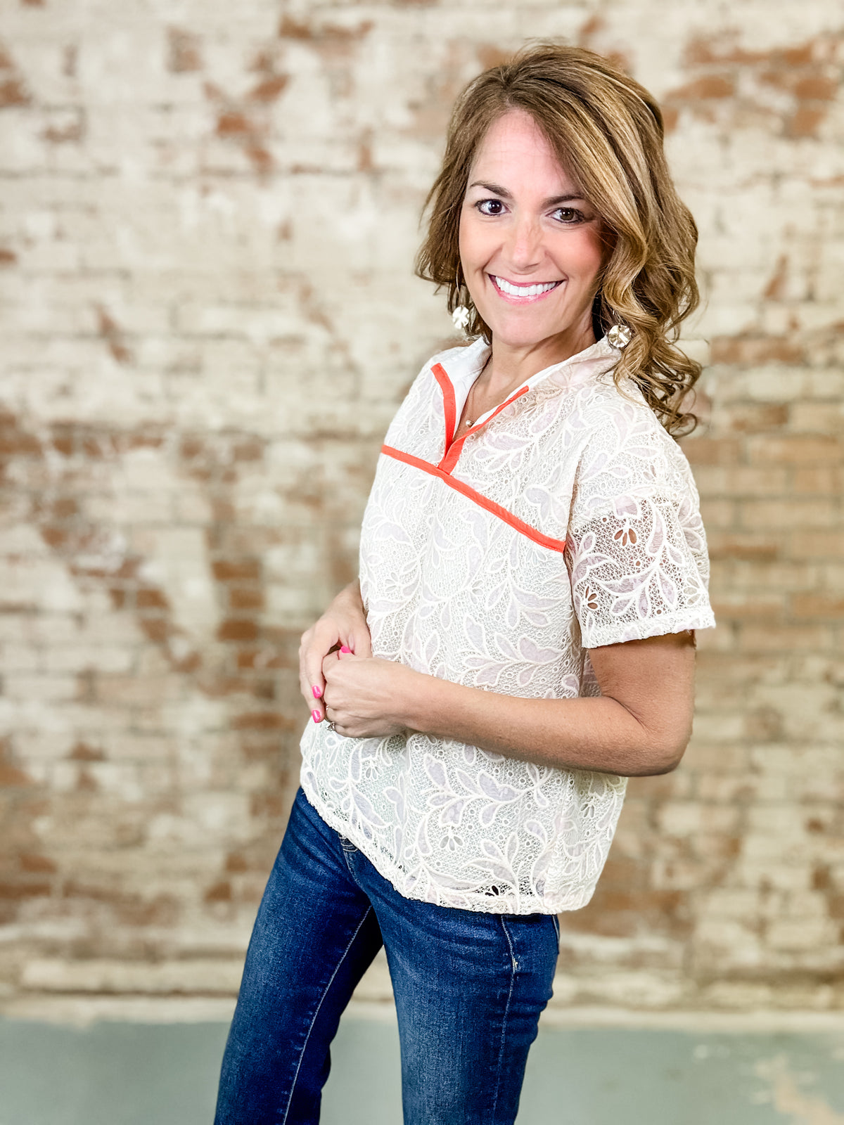 Arden Floral Laced Top - FINAL SALE