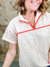 Arden Floral Laced Top - FINAL SALE