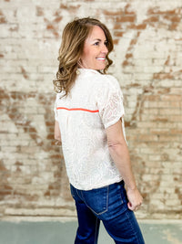 Arden Floral Laced Top - FINAL SALE