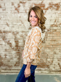 Alessia Laced Yoke Floral Top - FINAL SALE