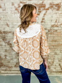 Alessia Laced Yoke Floral Top - FINAL SALE