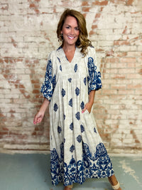 Kerensa Border Print Dress