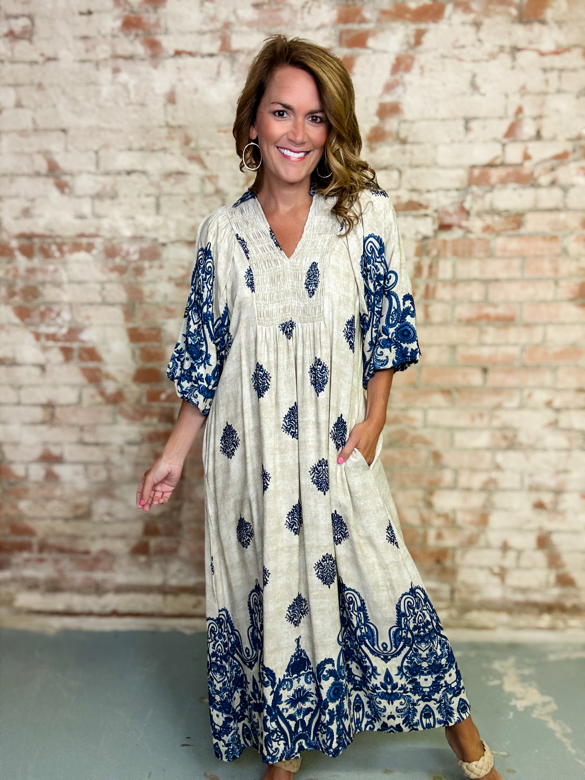 Kerensa Border Print Dress
