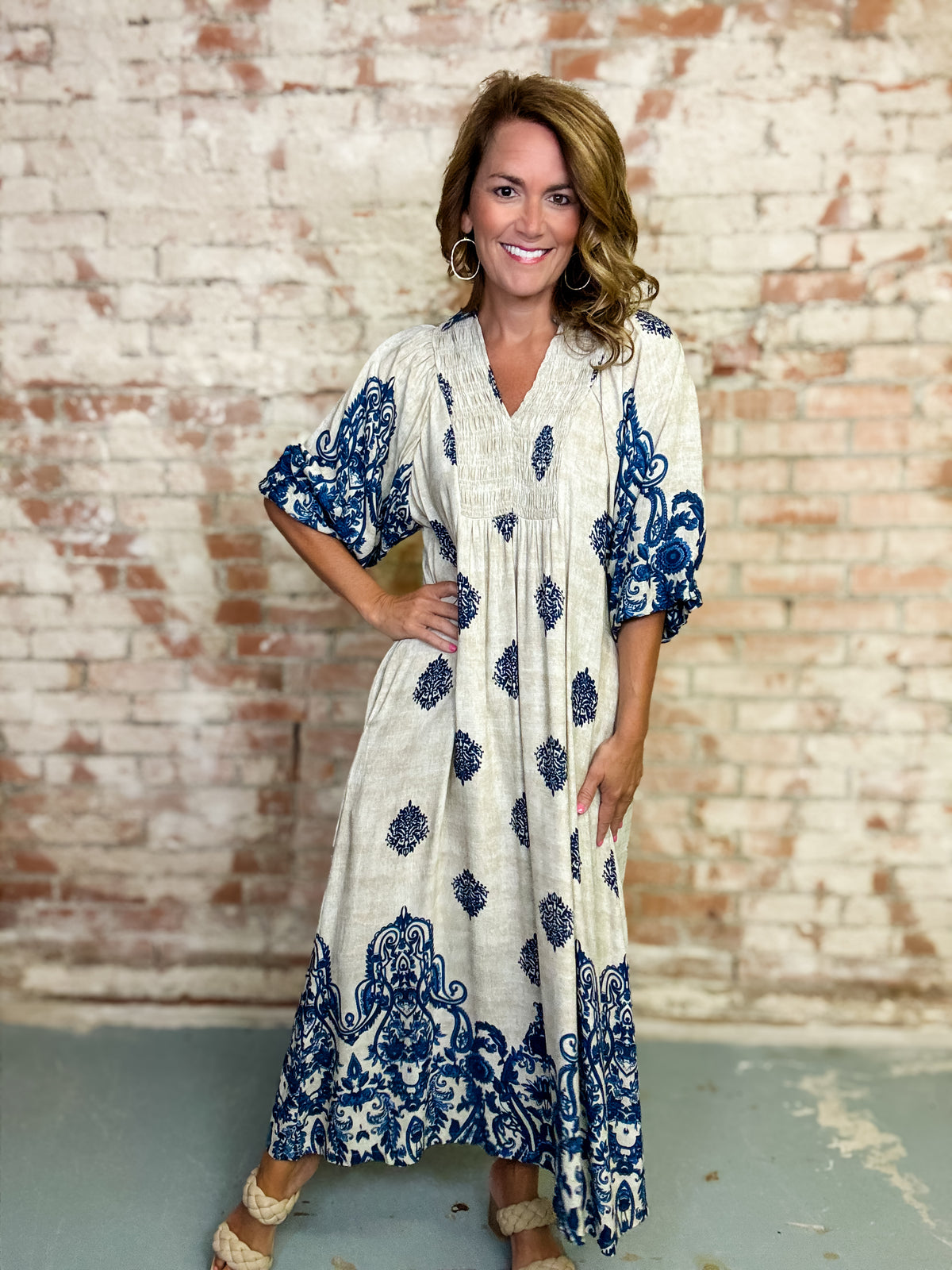 Kerensa Border Print Dress