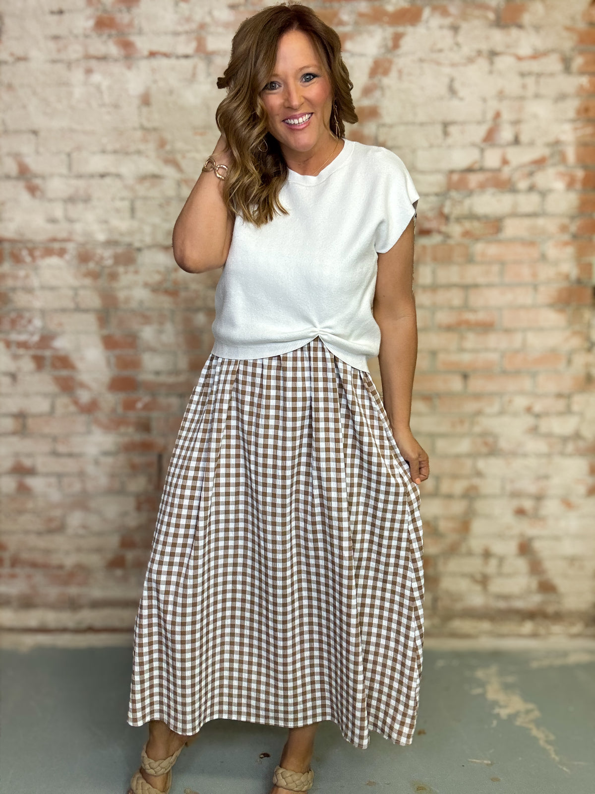 Warner Gingham Dress Set