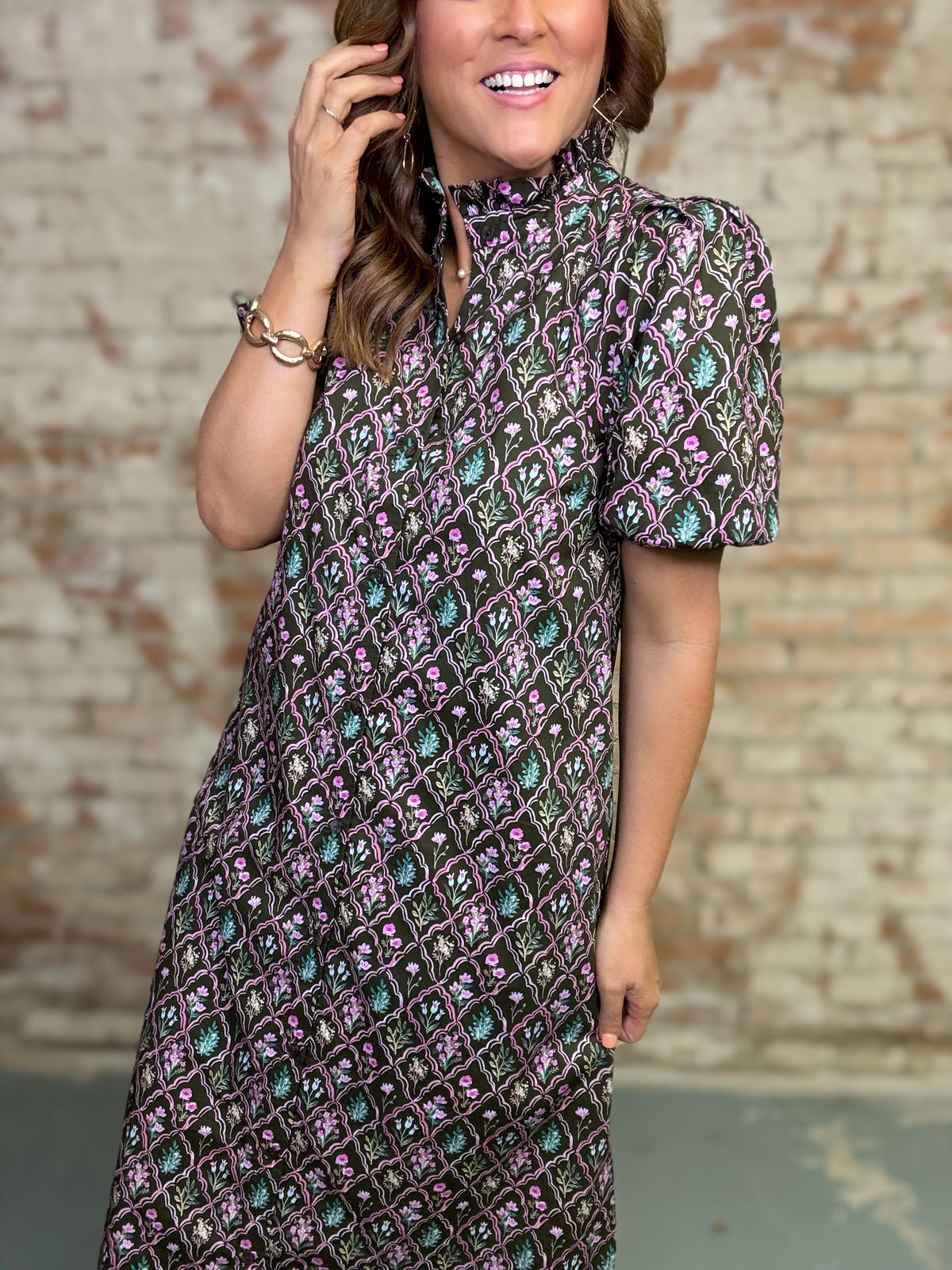 Michelle Floral Midi Dress