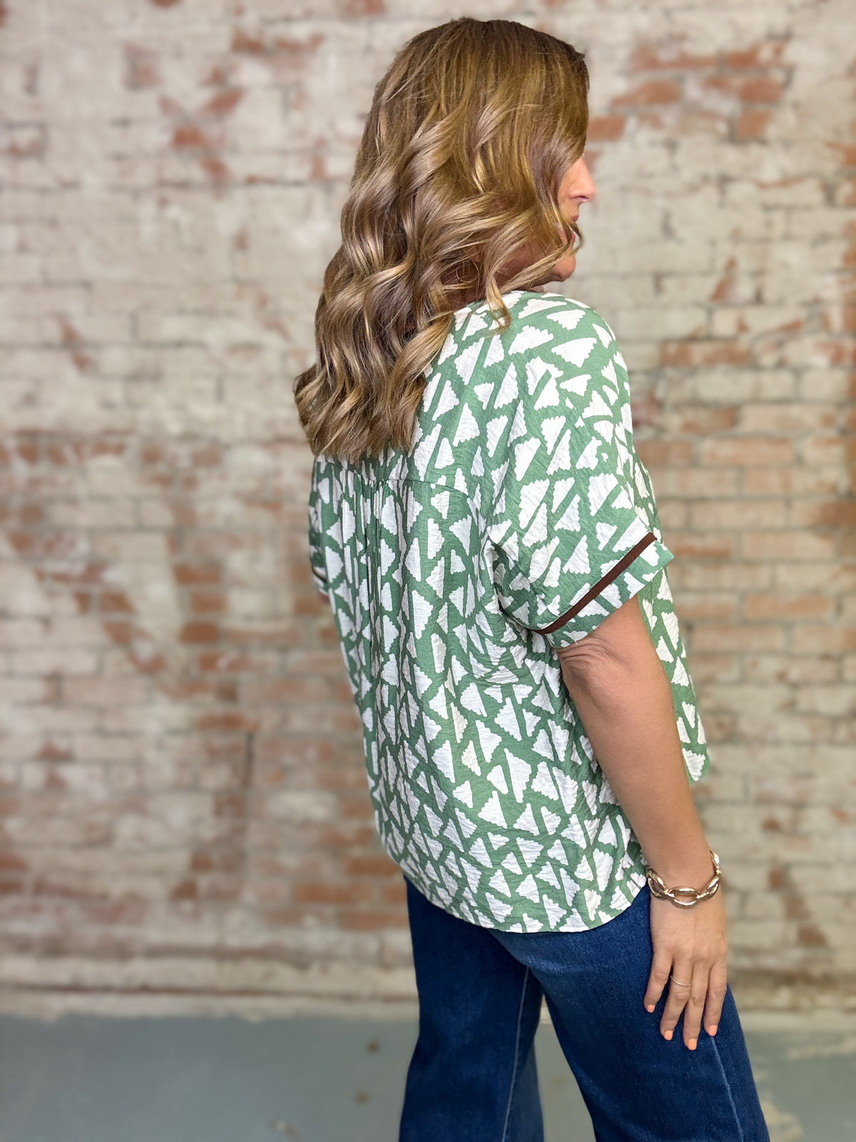Aydin Geo Print Top