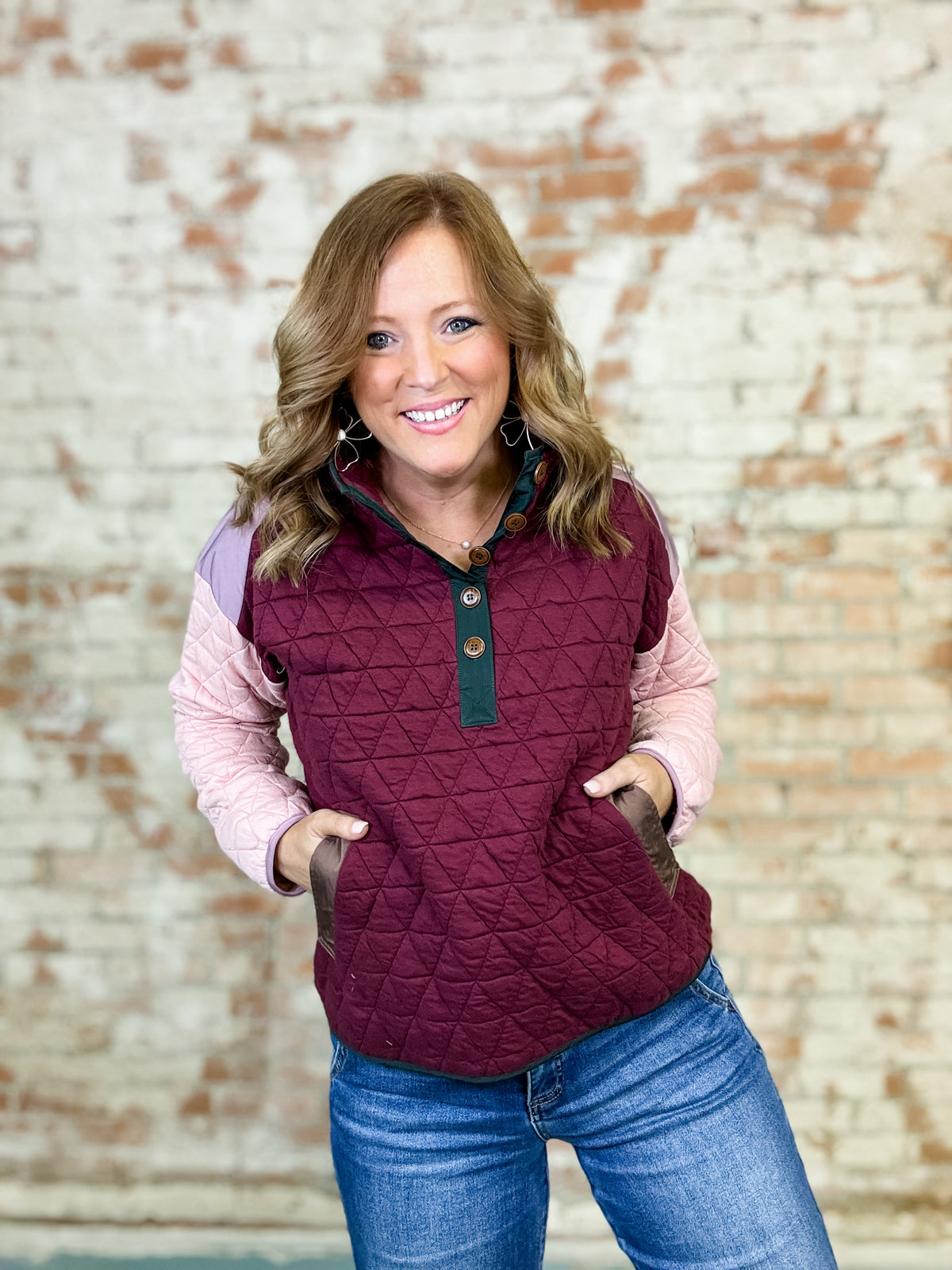Henley Color Block Pullover - FINAL SALE
