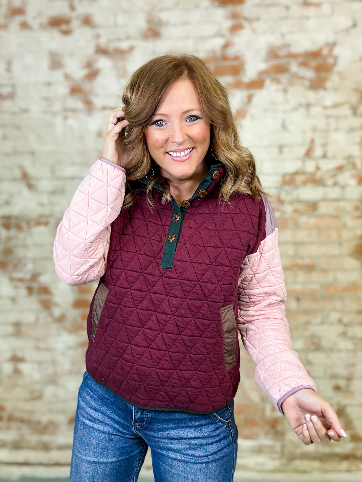 Henley Color Block Pullover - FINAL SALE