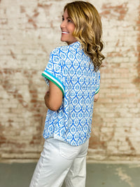 Jaiden Geometric Print Top