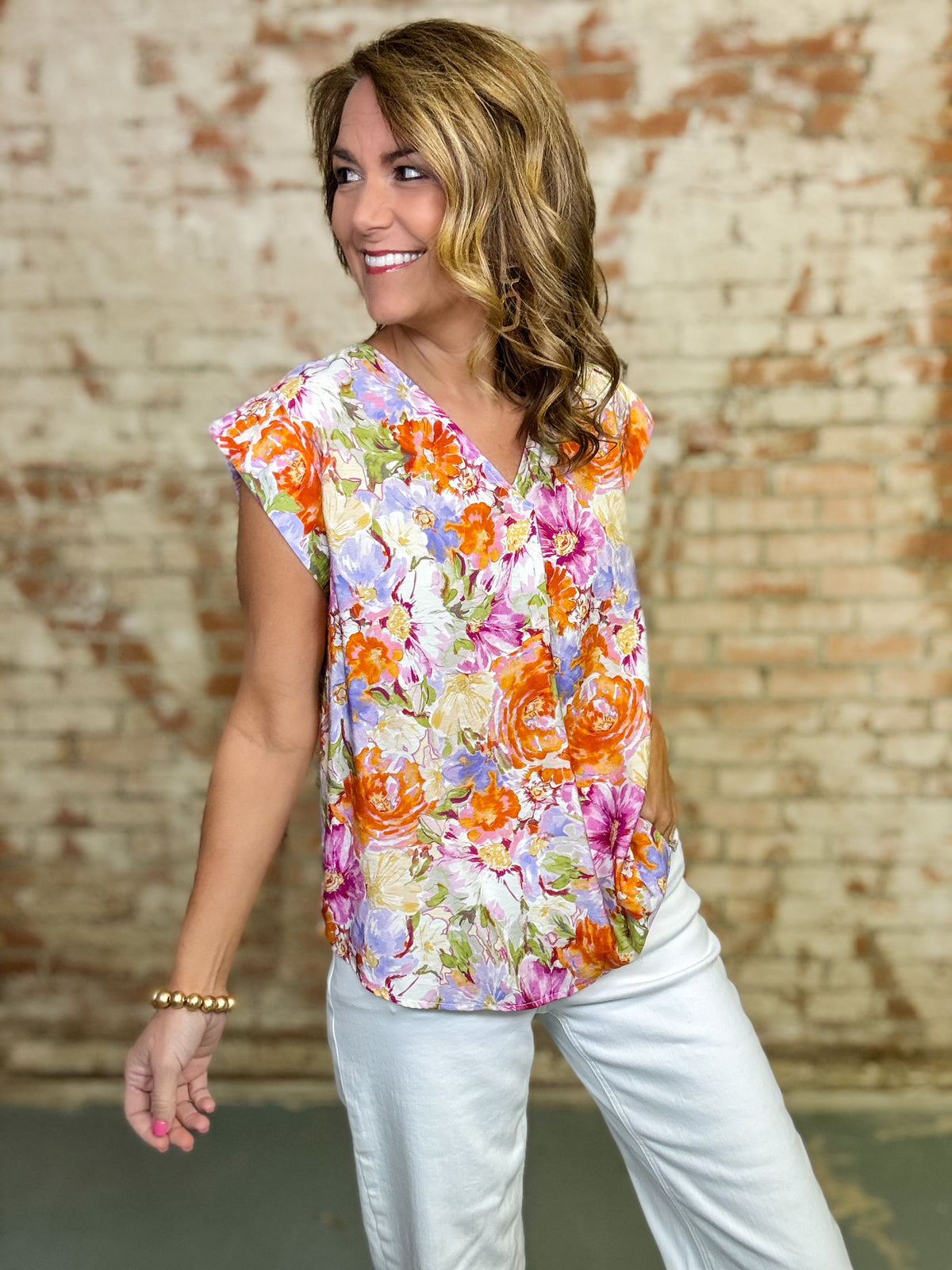 Benson Floral Print Top FINAL SALE