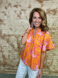 Jaidy Tropical Print Top FINAL SALE