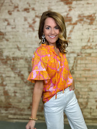 Jaidy Tropical Print Top FINAL SALE