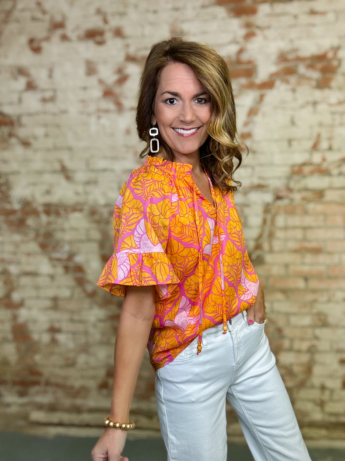 Jaidy Tropical Print Top FINAL SALE
