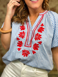Gracie Gingham Top