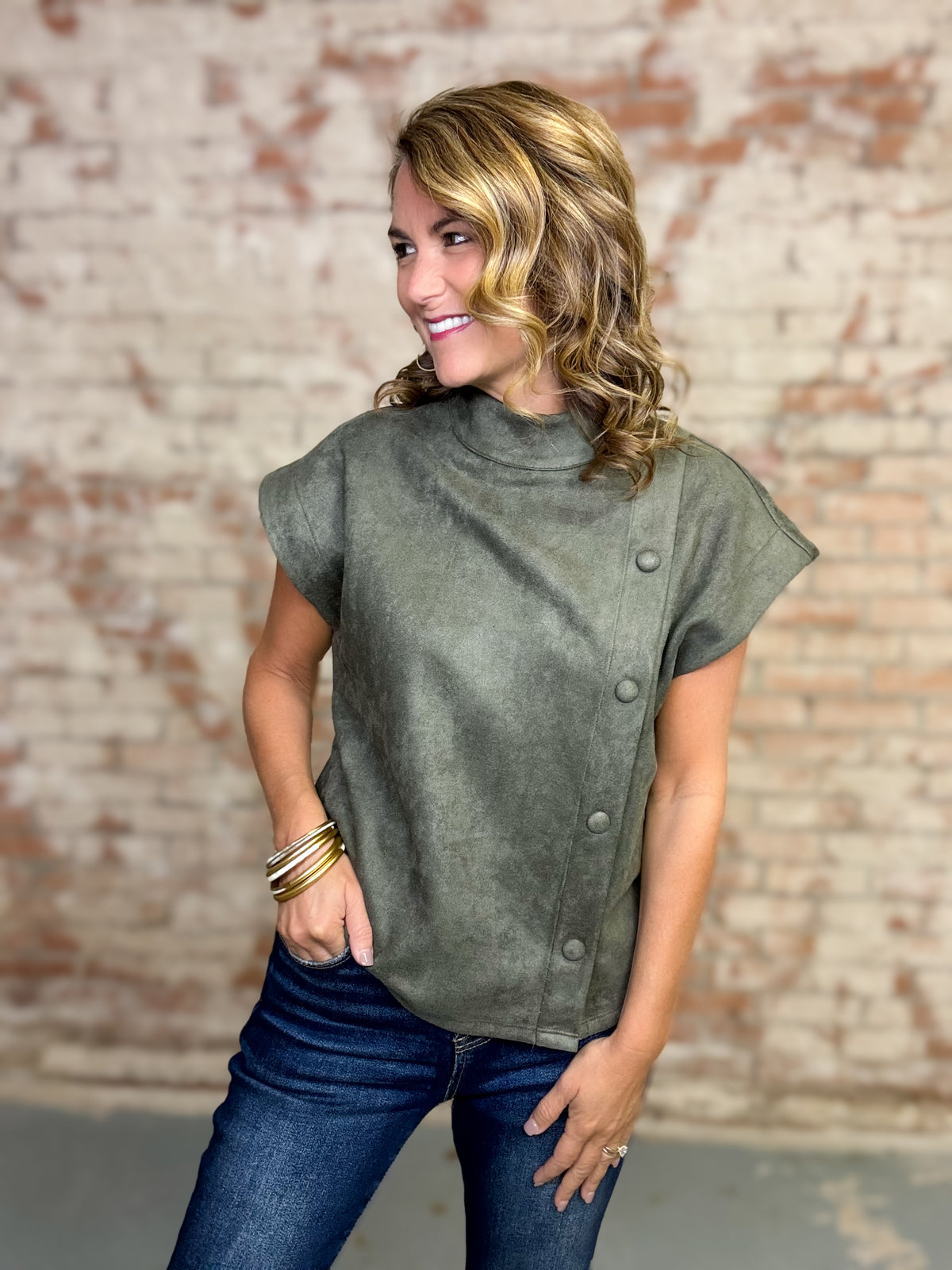THML Nikola Suede Top