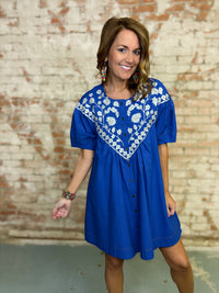 Brynn Floral Embroidered Dress