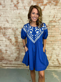 Brynn Floral Embroidered Dress