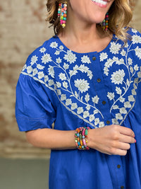 Brynn Floral Embroidered Dress