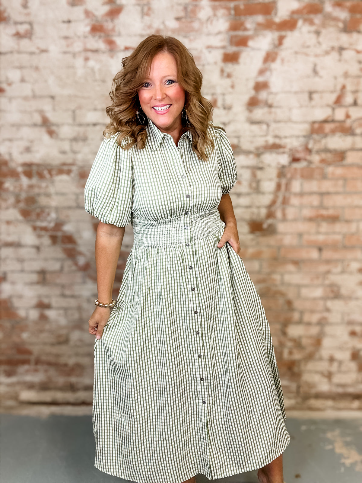 Alyssa Gingham Midi Dress - FINAL SALE