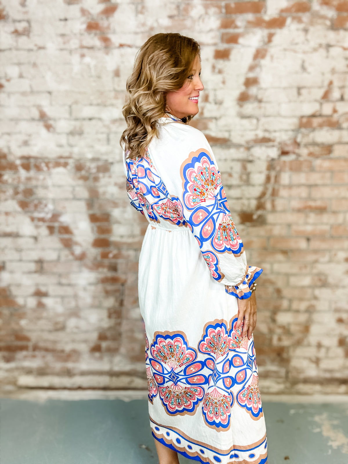 Tressie Border Print Dress - FINAL SALE
