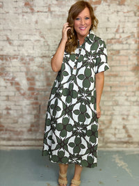 Natalia Printed Midi Dress