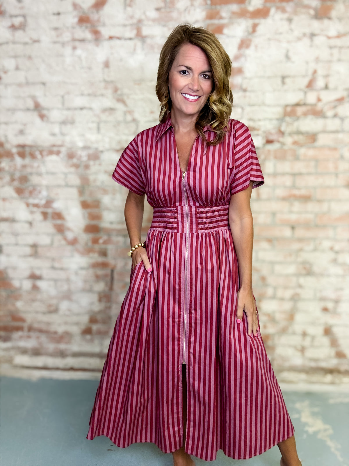 Thomasa Stripe Dress