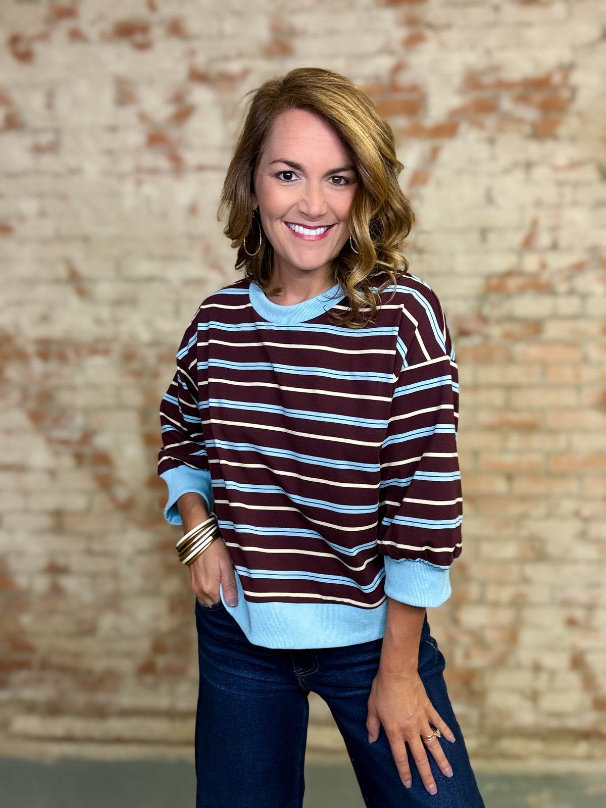 Tommy Stripe Casual Top