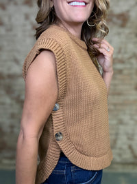 Darwyn Side Button Sweater Top