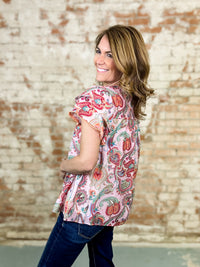 Teresa Ruffle Sleeve Top - FINAL SALE