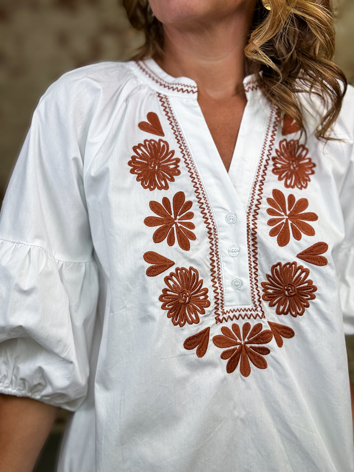 Sheila Embroidery Top