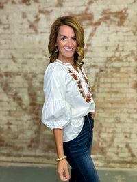 Sheila Embroidery Top