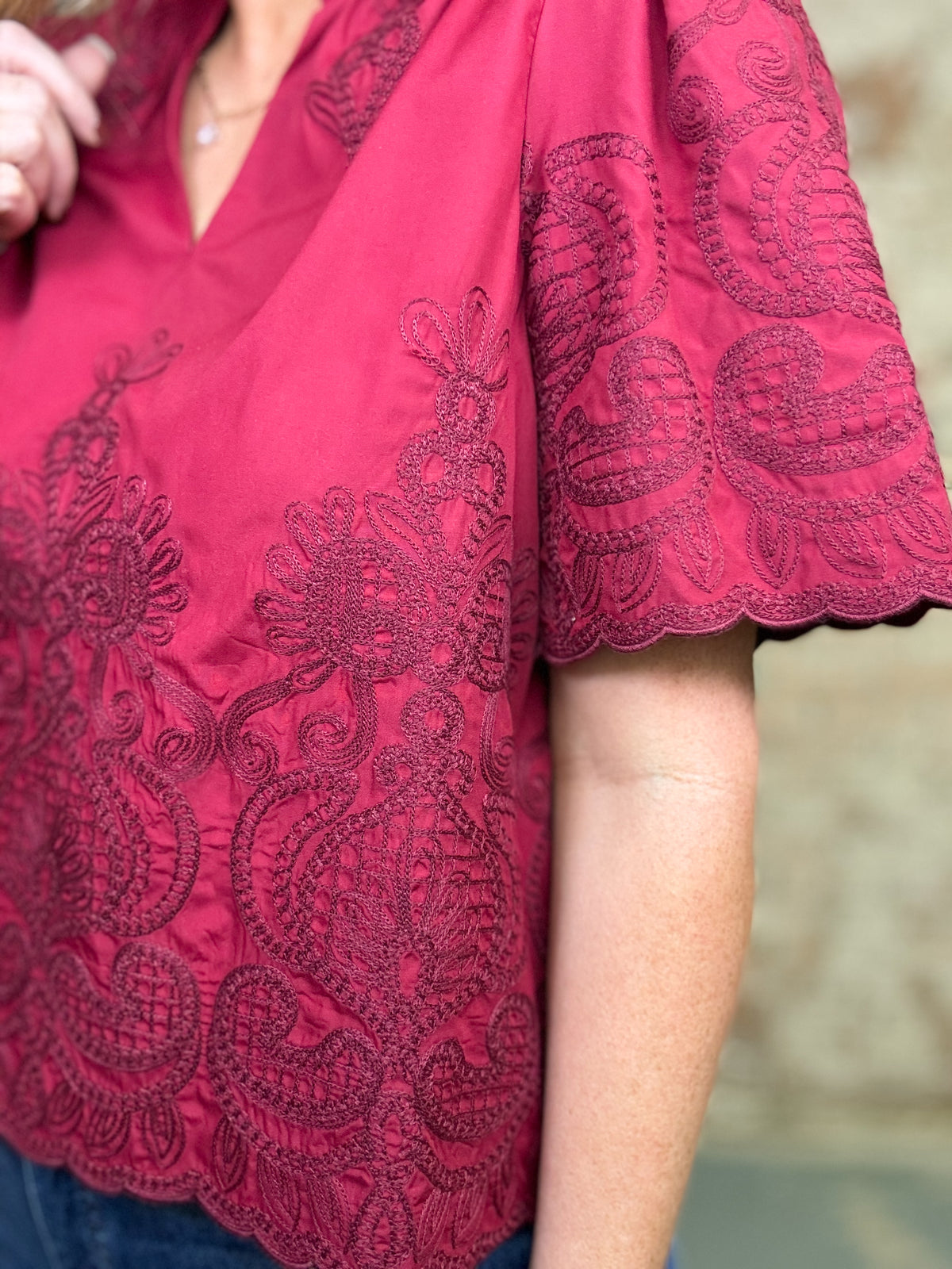 Monica Embroidery Top