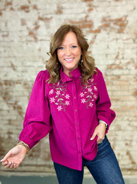 Melanie Embroidered Top-FINAL SALE