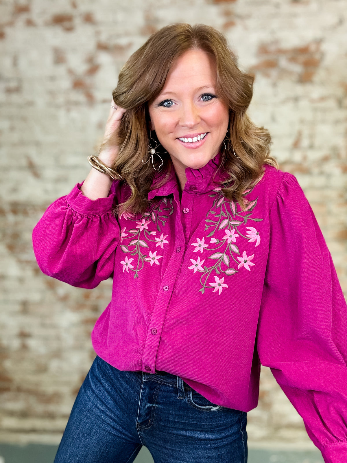 Melanie Embroidered Top-FINAL SALE