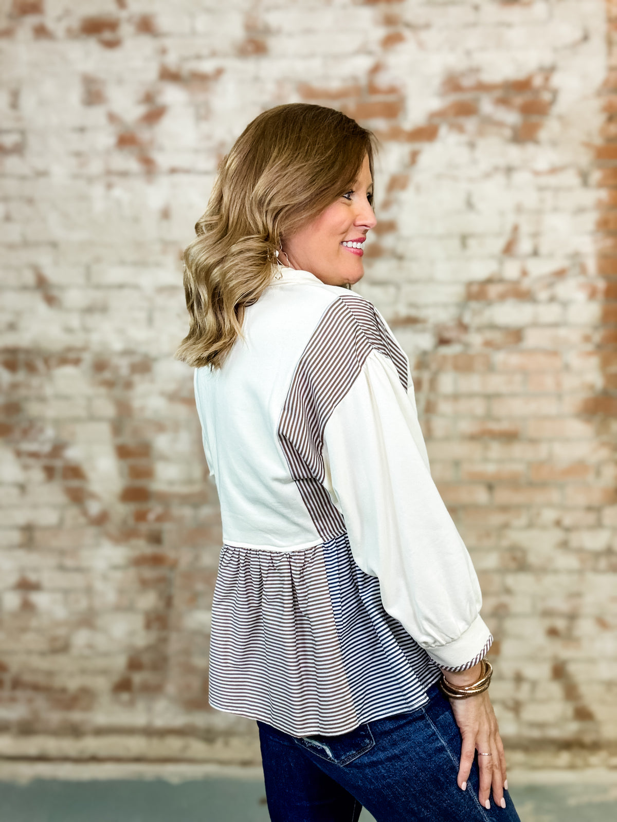 Isabelle Contrast Top - FINAL SALE