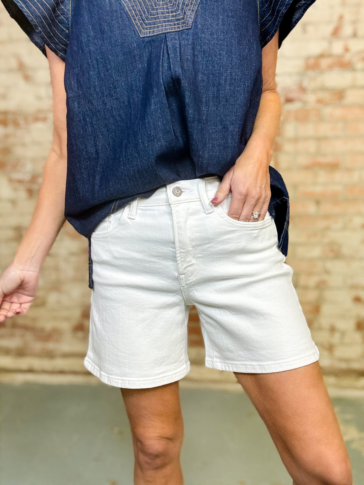 Sefina White Shorts