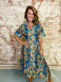 THML Everly Button Down Midi Dress