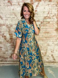 THML Everly Button Down Midi Dress