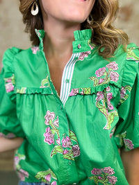 THML Emberlynn Bubble Sleeve Top