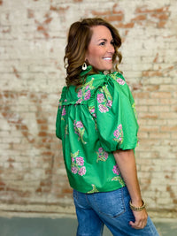 THML Emberlynn Bubble Sleeve Top