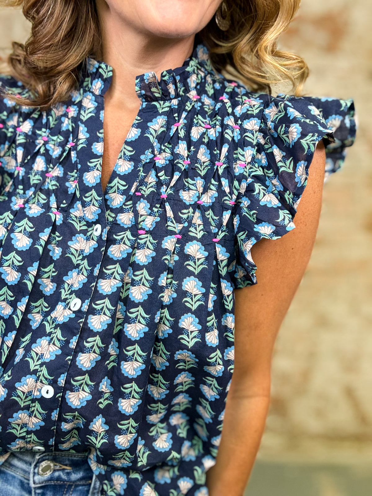 THML Azalea Flutter Sleeve Top