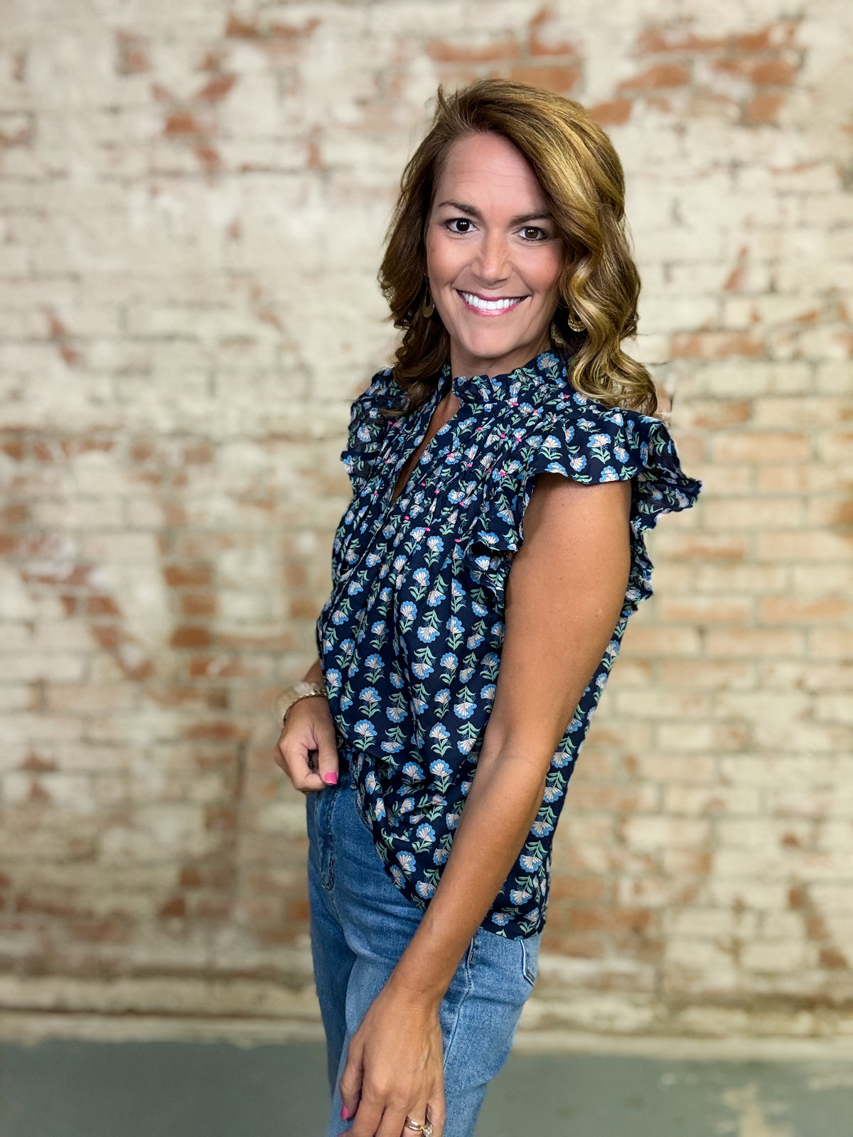 THML Azalea Flutter Sleeve Top