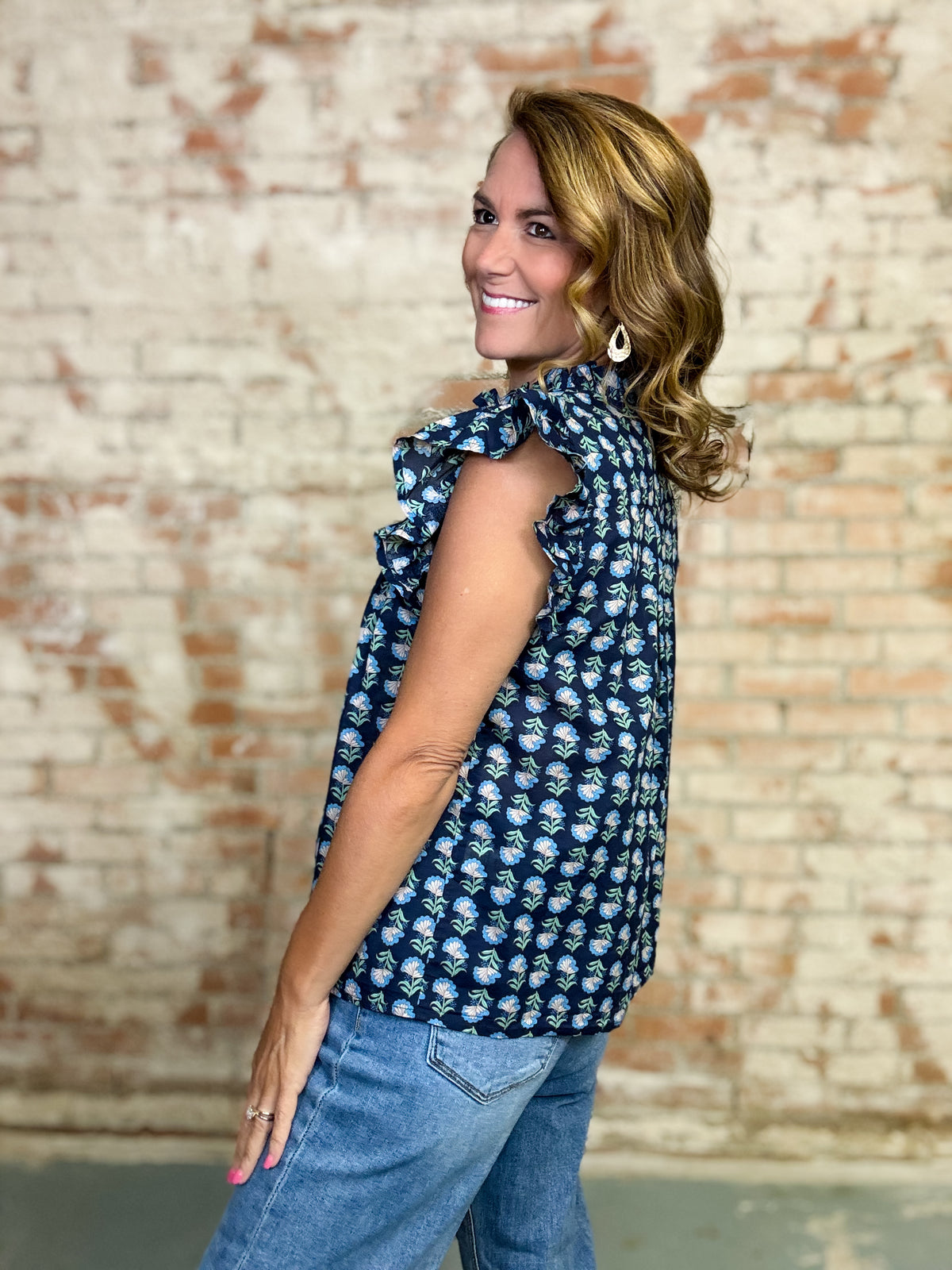 THML Azalea Flutter Sleeve Top