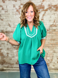 Misty Textured Jacquard Top - FINAL SALE