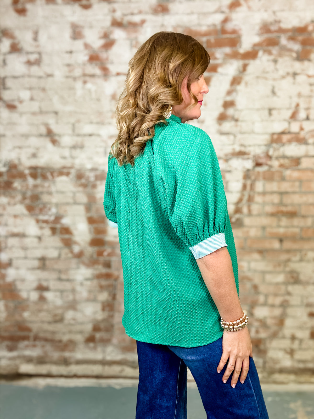 Misty Textured Jacquard Top - FINAL SALE
