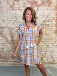 THML Melly Plaid Dress