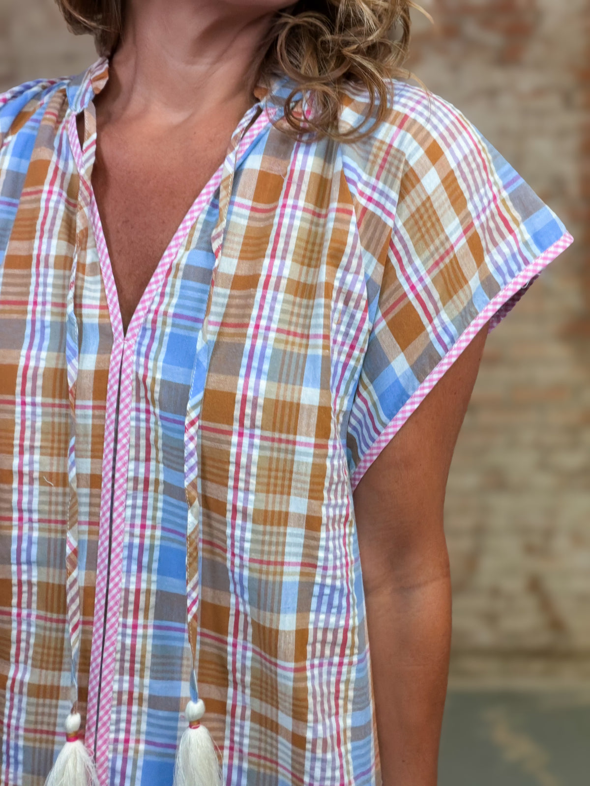 THML Melly Plaid Dress