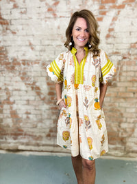 Quinton Scalloped Sleeve Dress - FINAL SALE