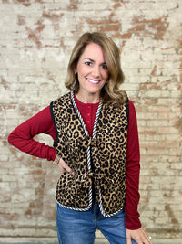 Raya Leopard Print Vest - FINAL SALE